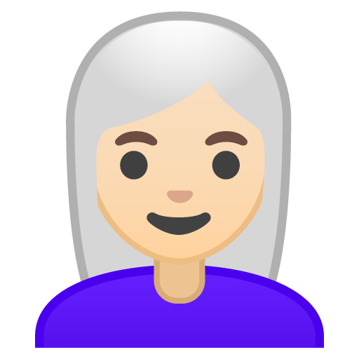 Woman: Light Skin Tone, White Hair, the previous design