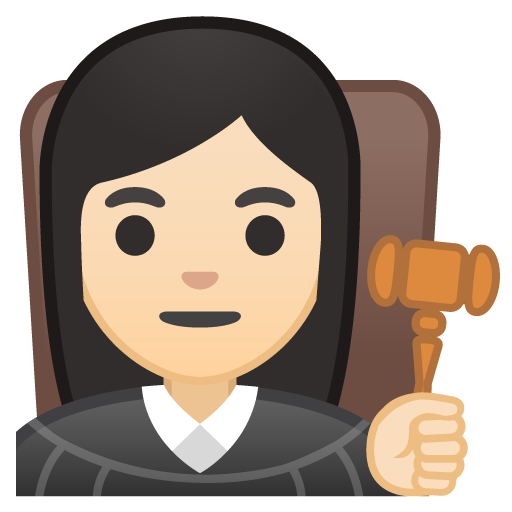 Woman Judge: Light Skin Tone, the design in this release