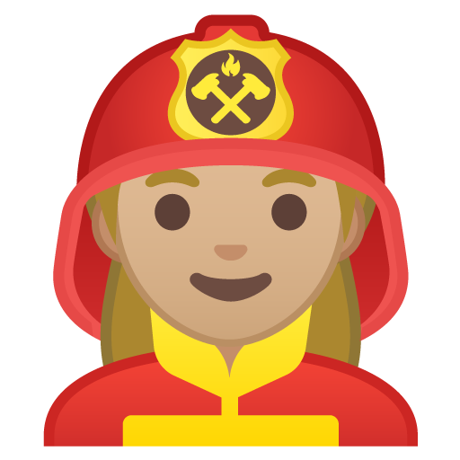 Woman Firefighter: Medium-Light Skin Tone, the design in this release