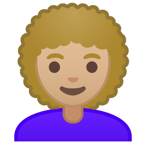 Woman: Medium-Light Skin Tone, Curly Hair, the previous design