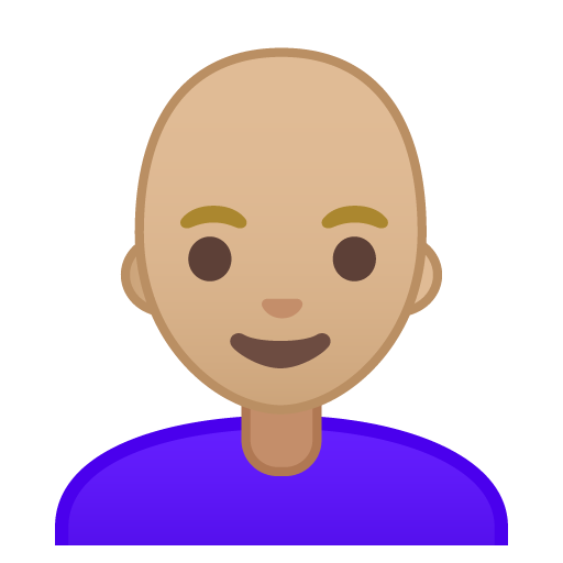 Woman: Medium-Light Skin Tone, Bald, the previous design