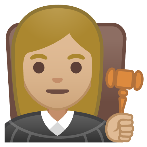 Woman Judge: Medium-Light Skin Tone, the design in this release
