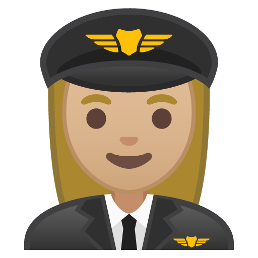 Woman Pilot: Medium-Light Skin Tone, the design in this release