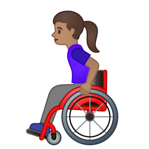 Woman in Manual Wheelchair: Medium Skin Tone, the design in this release