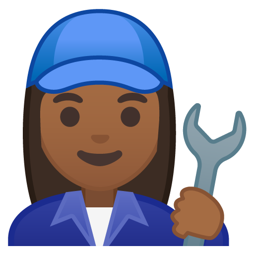 Woman Mechanic: Medium-Dark Skin Tone, the design in this release