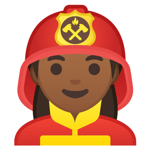Woman Firefighter: Medium-Dark Skin Tone, the design in this release
