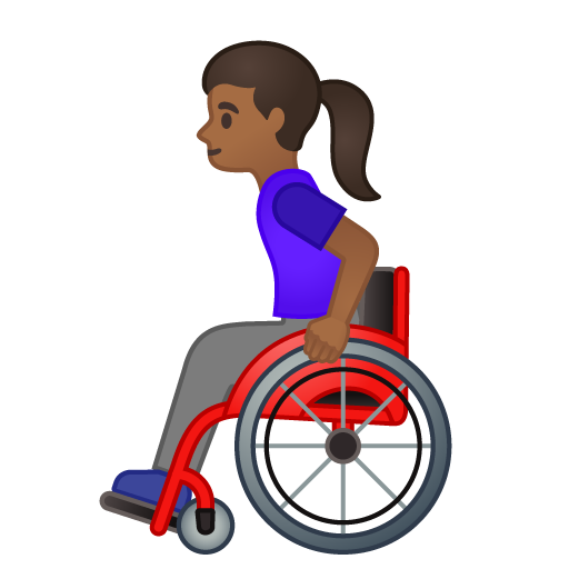 Woman in Manual Wheelchair: Medium-Dark Skin Tone, the design in this release