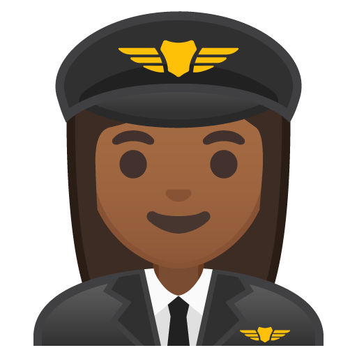 Woman Pilot: Medium-Dark Skin Tone, the design in this release