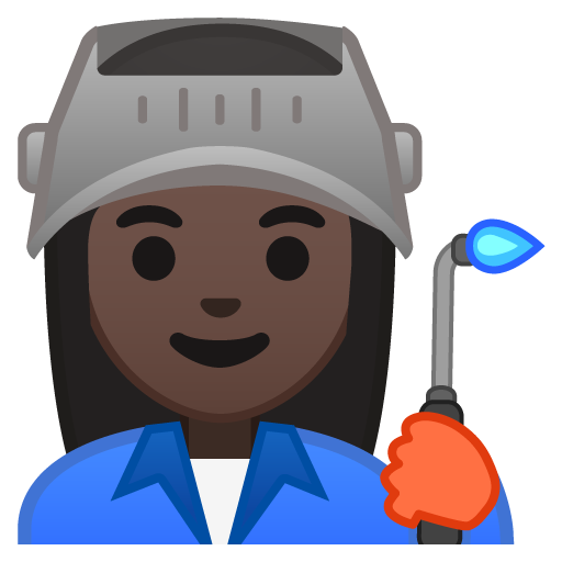 Woman Factory Worker: Dark Skin Tone, the design in this release