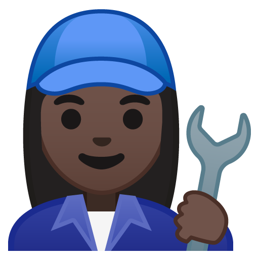 Woman Mechanic: Dark Skin Tone, the design in this release