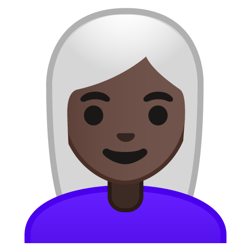 Woman: Dark Skin Tone, White Hair, the previous design