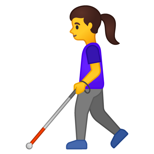 Woman with White Cane, the design in this release