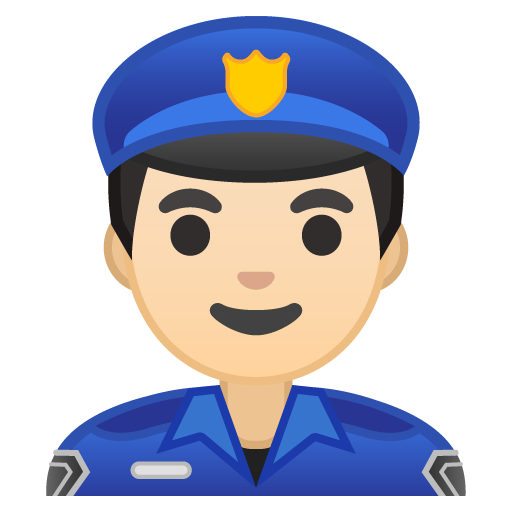 Man Police Officer: Light Skin Tone, the design in this release