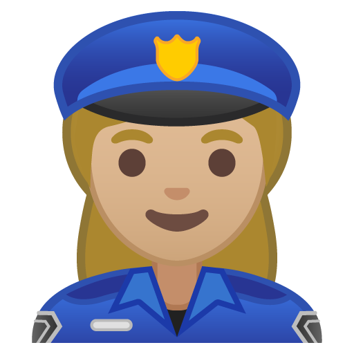 Woman Police Officer: Medium-Light Skin Tone, the design in this release