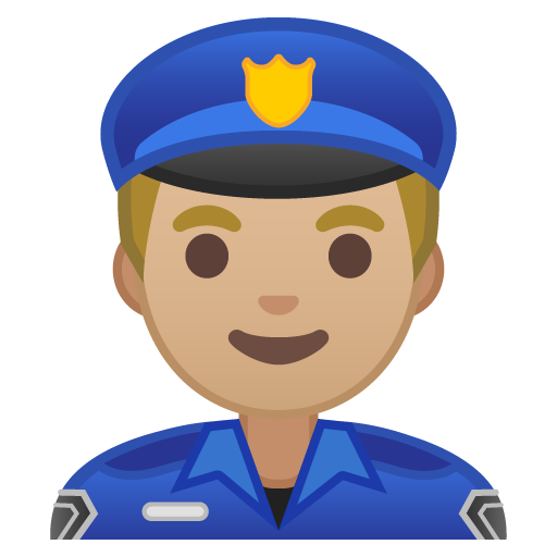 Man Police Officer: Medium-Light Skin Tone, the design in this release