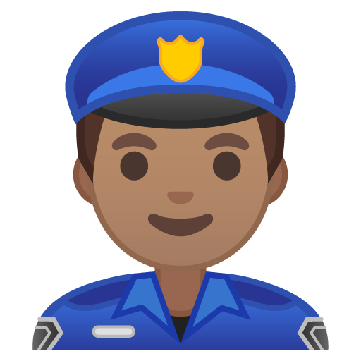 Man Police Officer: Medium Skin Tone, the design in this release