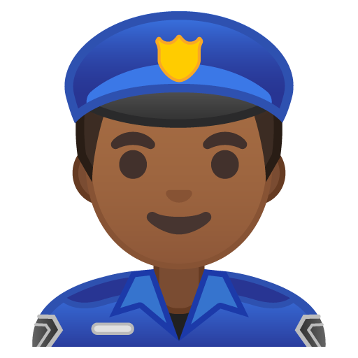 Man Police Officer: Medium-Dark Skin Tone, the design in this release
