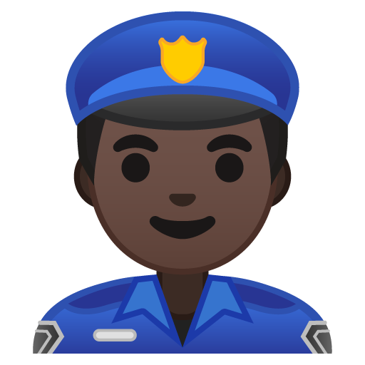 Man Police Officer: Dark Skin Tone, the design in this release