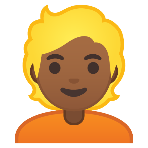 Person: Medium-Dark Skin Tone, Blond Hair, the design in this release
