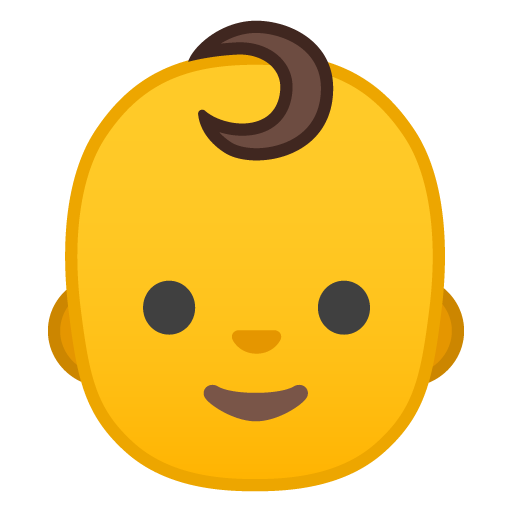 Baby as drawn by Google in Android 10.0