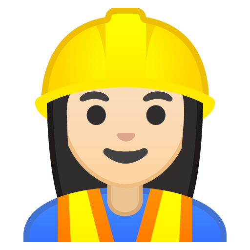 Woman Construction Worker: Light Skin Tone, the design in this release