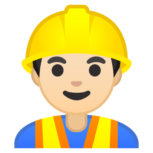 Man Construction Worker: Light Skin Tone, the design in this release