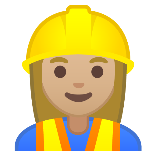 Woman Construction Worker: Medium-Light Skin Tone, the design in this release