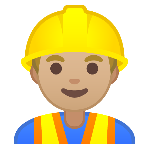 Man Construction Worker: Medium-Light Skin Tone, the design in this release