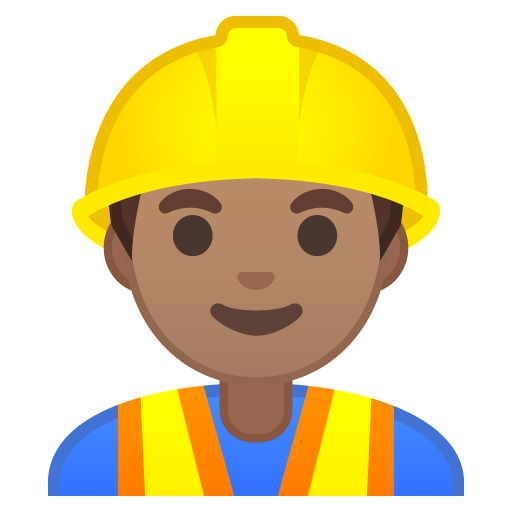 Man Construction Worker: Medium Skin Tone, the design in this release
