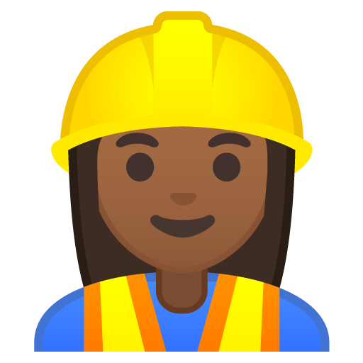 Woman Construction Worker: Medium-Dark Skin Tone, the design in this release