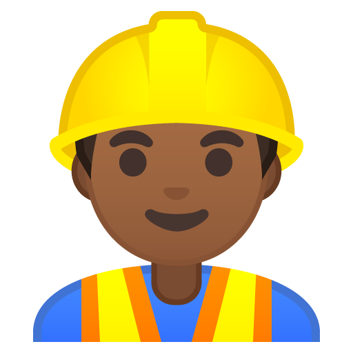 Man Construction Worker: Medium-Dark Skin Tone, the design in this release