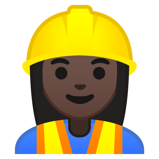 Woman Construction Worker: Dark Skin Tone, the design in this release