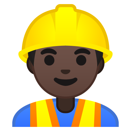 Man Construction Worker: Dark Skin Tone, the design in this release