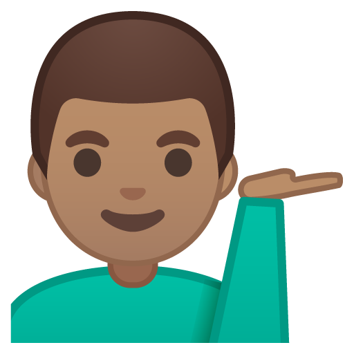 Man Tipping Hand: Medium Skin Tone, the previous design