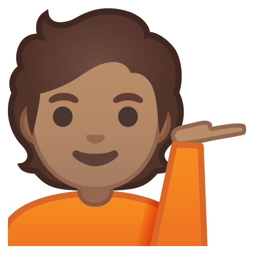 Person Tipping Hand: Medium Skin Tone, the design in this release