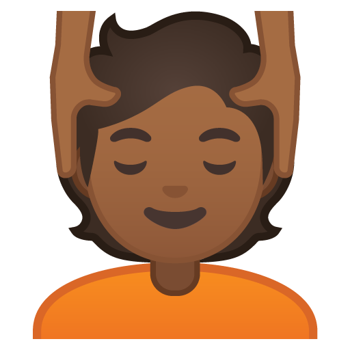 Person Getting Massage: Medium-Dark Skin Tone, the design in this release
