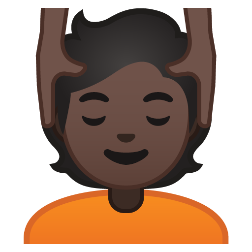 Person Getting Massage: Dark Skin Tone, the design in this release