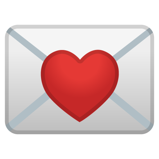 Love Letter as drawn by Google in Android 10.0
