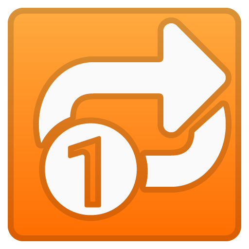 Repeat Single Button as drawn by Google in Android 10.0