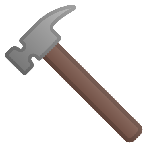 Hammer as drawn by Google in Android 10.0
