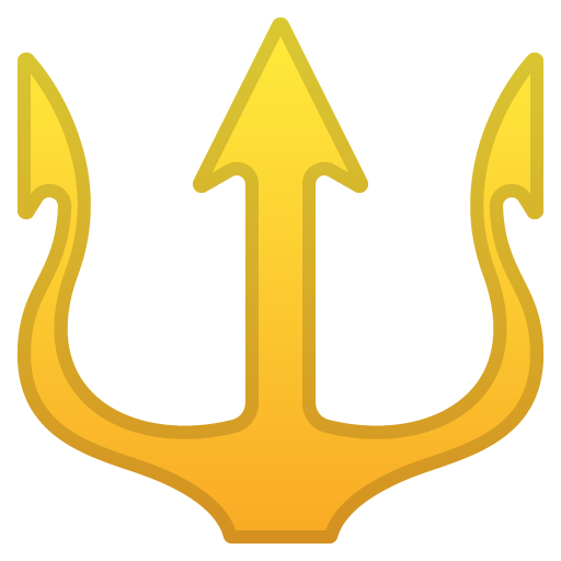 Trident Emblem as drawn by Google in Android 10.0