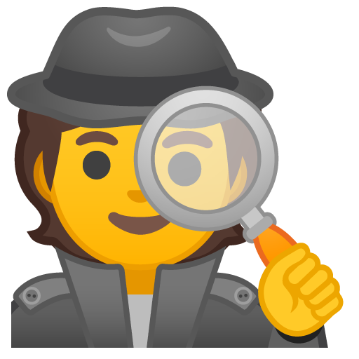 Detective as drawn by Google in Android 10.0