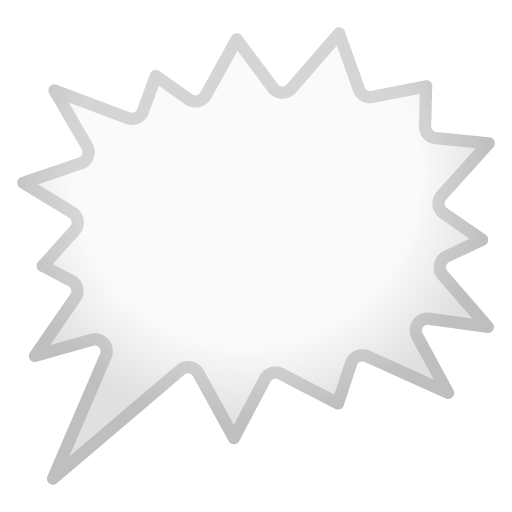 Right Anger Bubble as drawn by Google in Android 10.0