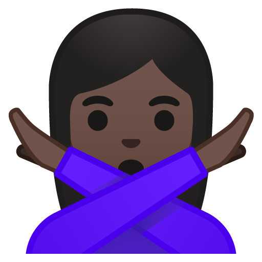 Woman Gesturing NO: Dark Skin Tone, the previous design