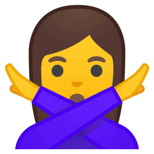 Woman Gesturing NO, the previous design