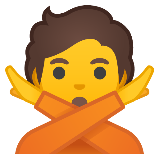 Person Gesturing NO, the design in this release