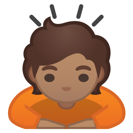 Person Bowing: Medium Skin Tone, the design in this release