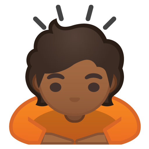 Person Bowing: Medium-Dark Skin Tone, the design in this release