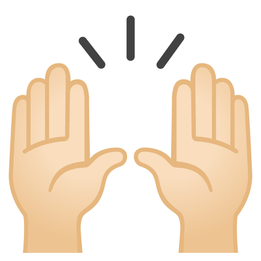 Raising Hands: Light Skin Tone, the design in this release