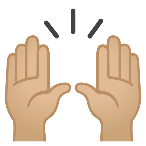 Raising Hands: Medium-Light Skin Tone, the design in this release